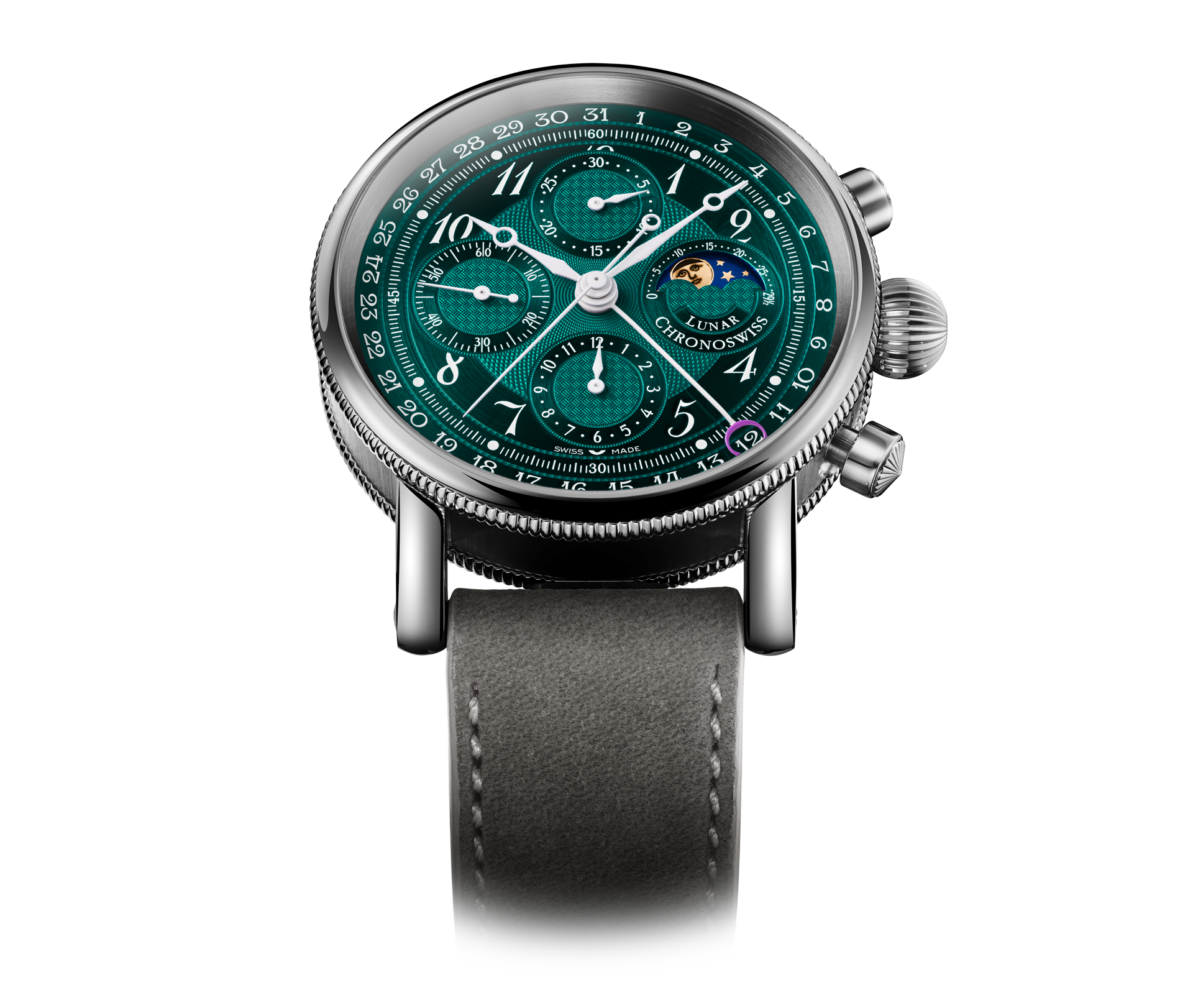 Chronoswiss Uhr CH-7543L-DGR Lunar Chronograph Aurora bei Juwelier Krebber in Mönchengladbach-Rheydt