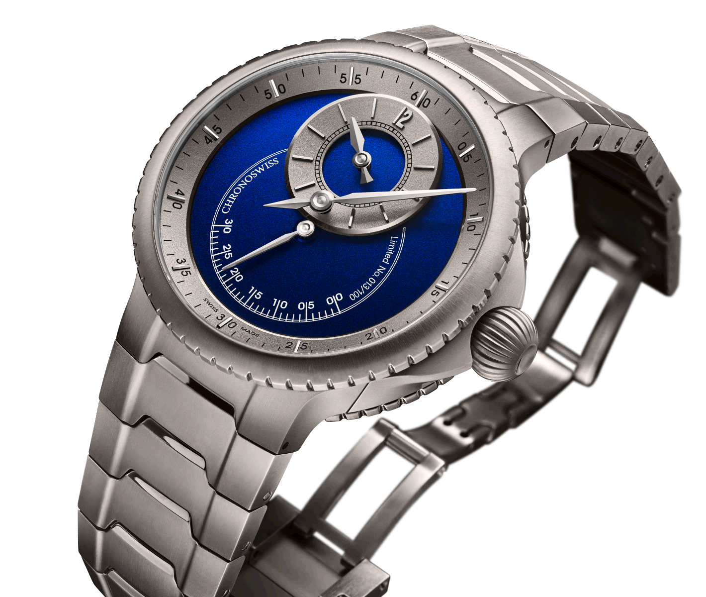 Chronoswiss Pulse One Blue limitierte aus 100 Exemplaren Juwelier Krebber Mönchengladbach Rheydt