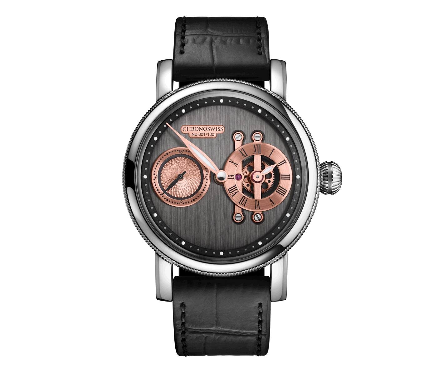 Chronoswiss Strike Two Golden Gear CH-5023-ANGO Uhr Juwelier Krebber Mönchengladbach Rheydt