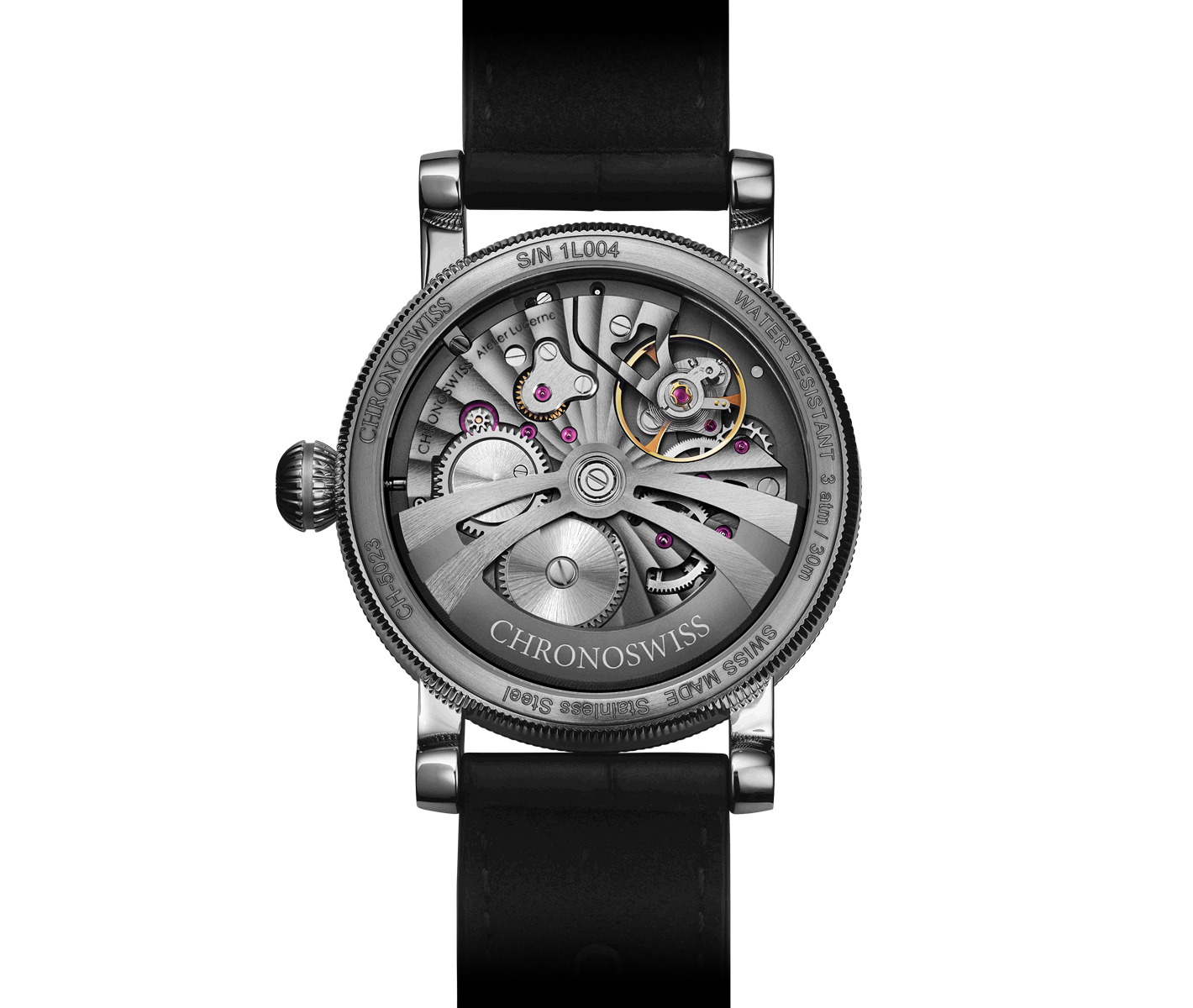 Chronoswiss Strike Two Golden Gear CH-5023-ANGO Uhr Juwelier Krebber Mönchengladbach Rheydt hinten
