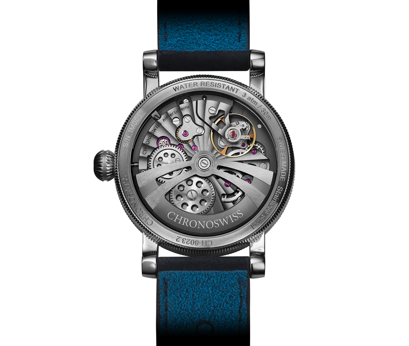 Chronoswiss small second blue orbit CH-8023.2-BLSI Uhr Juwelier Krebber Mönchengladbach Rheydt