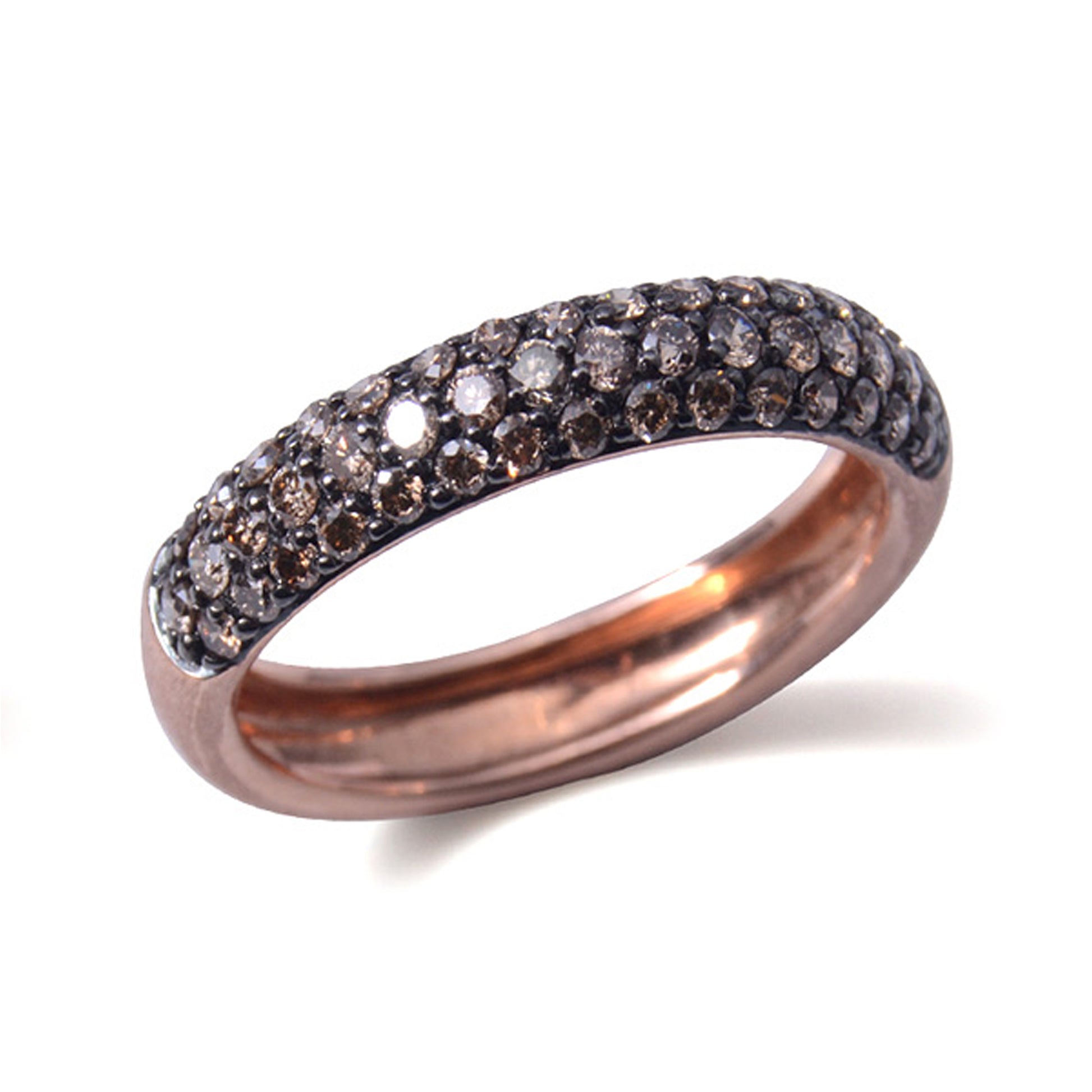 Ring mit cognacfarbenem Brillant 0,54 ct aus 18 Karat Gold aus der Kollektion Krebber Colors bei Juwelier Krebber in Mönchengladbach-Rheydt