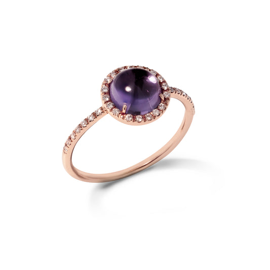 Ring mit Amethyst 1,5 ct aus 18 Karat Gold aus der Kollektion Krebber Colors bei Juwelier Krebber in Mönchengladbach-Rheydt