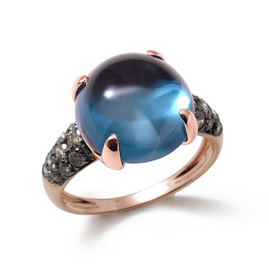 Ring mit braunem Diamant aus 18 Karat Gold aus der Kollektion Krebber Colors bei Juwelier Krebber in Mönchengladbach-Rheydt