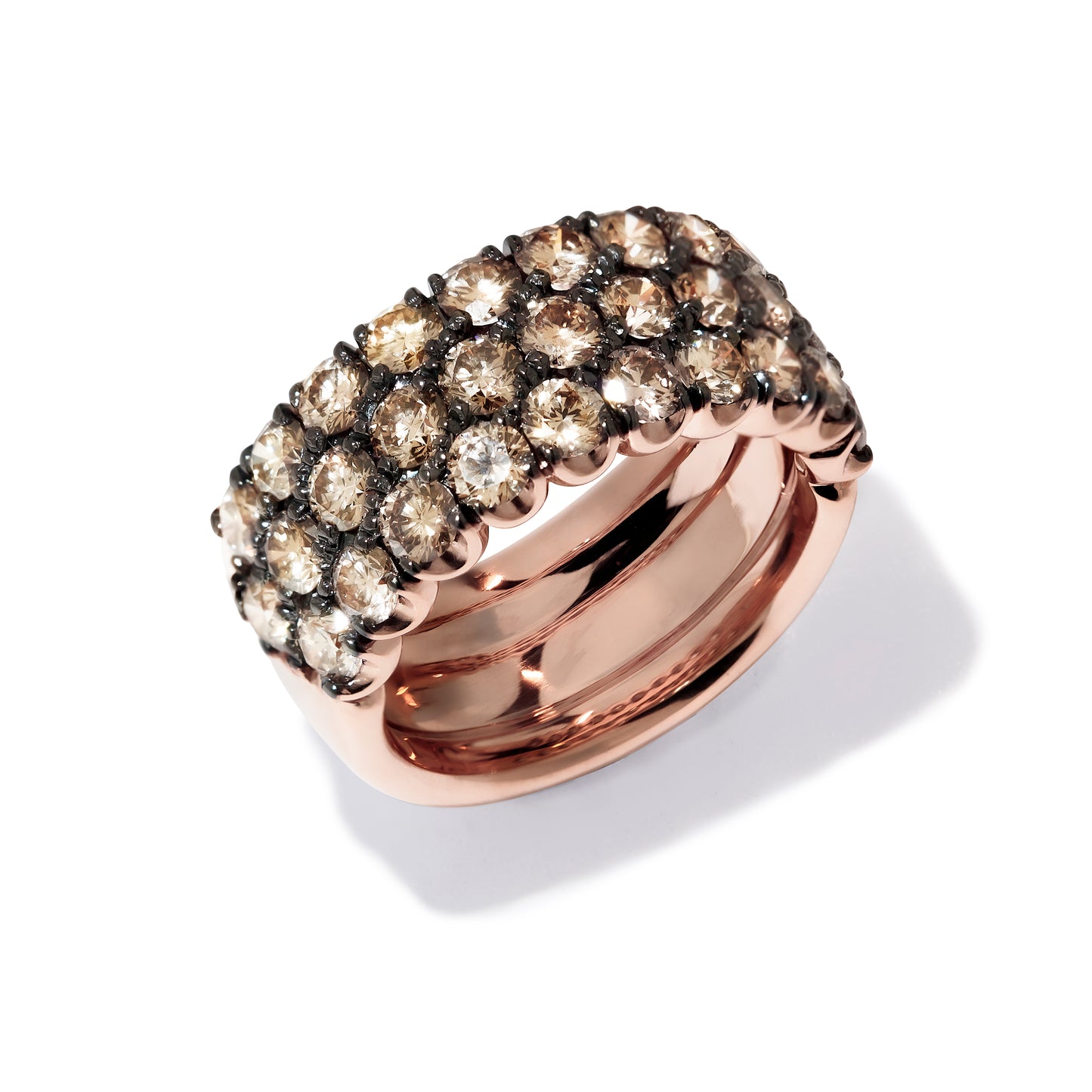 Archetti Ring mit braunem Diamant aus 18 Karat Gold aus der Kollektion Krebber Colors bei Juwelier Krebber in Mönchengladbach-Rheydt