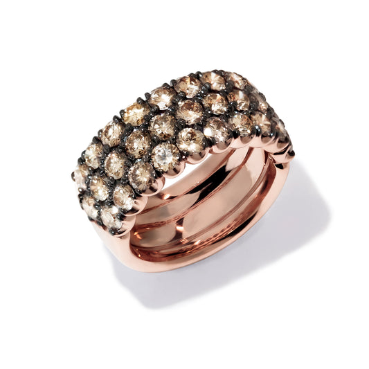 Archetti Ring mit braunem Diamant aus 18 Karat Gold aus der Kollektion Krebber Colors bei Juwelier Krebber in Mönchengladbach-Rheydt