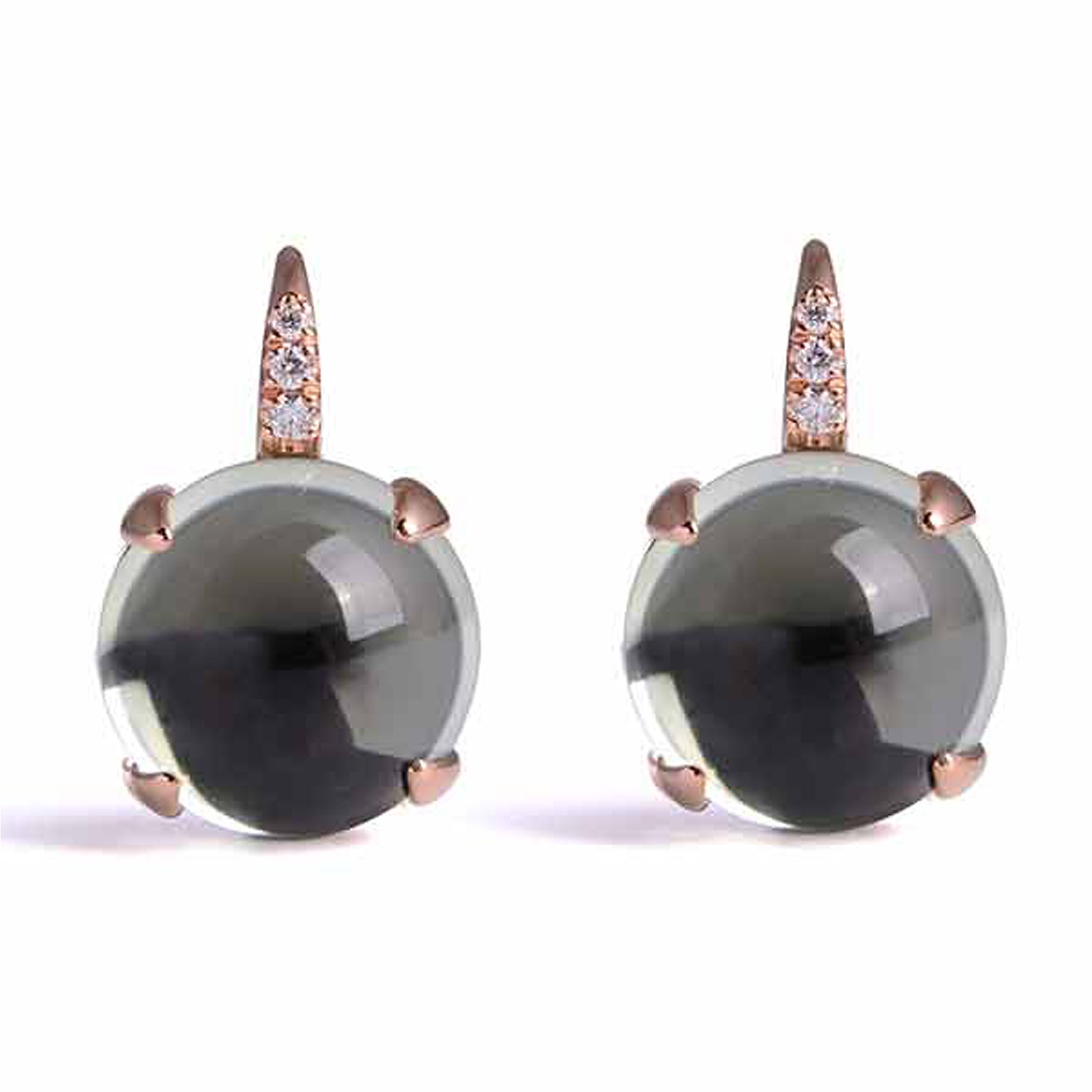 Ohrhänger mit Rauchquarz aus 18 Karat Gold aus der Kollektion Krebber Colors bei Juwelier Krebber in Mönchengladbach-Rheydt