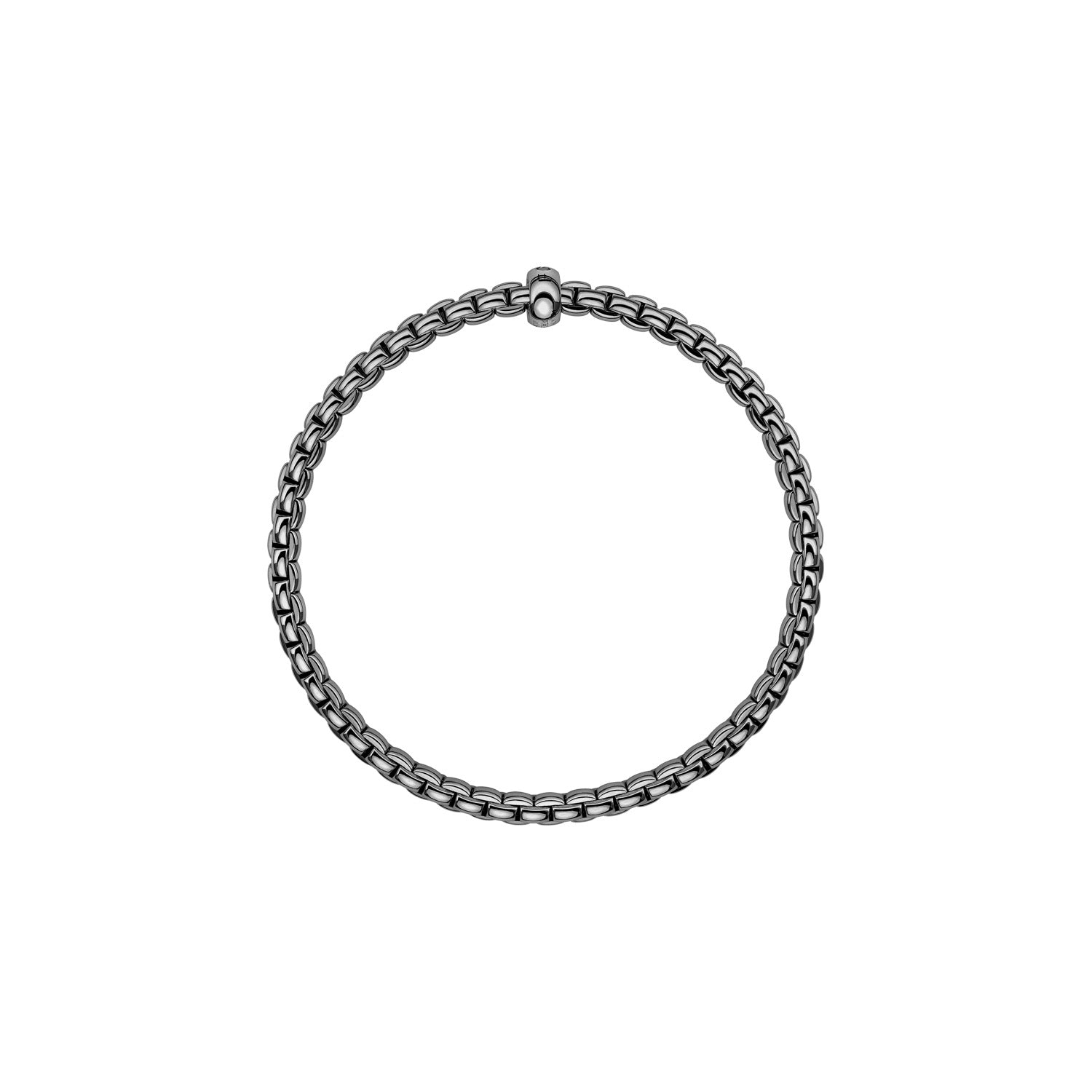 Fope Eka Flex’it Armband aus 18 Karat Gold mit Ruthenium-Finish und schwarzem Diamanten – Juwelier Krebber