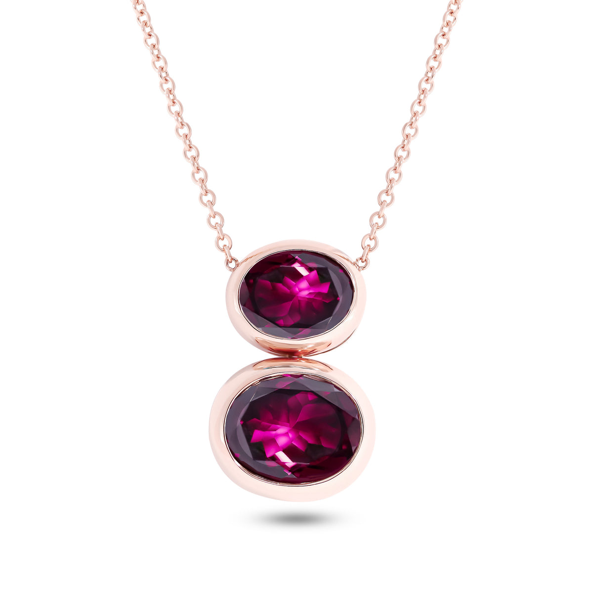 Krebber Colors Collier mit Rhodolith aus 18 Karat Gold bei Juwelier Krebber in Mönchengladbach-Rheydt