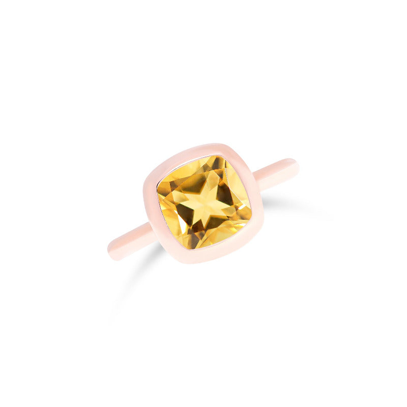 Krebber Colors Ring mit Citrin aus 18 Karat Roségold bei Juwelier Krebber in Mönchengladbach-Rheydt 