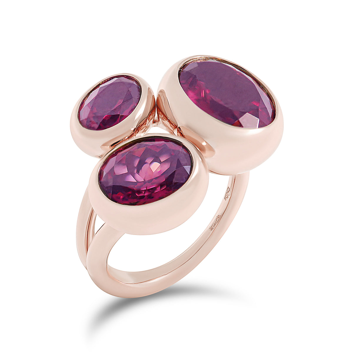 Krebber Colors Ring mit Rhodolith aus 18 Karat Gold bei Juwelier Krebber in Mönchengladbach-Rheydt 