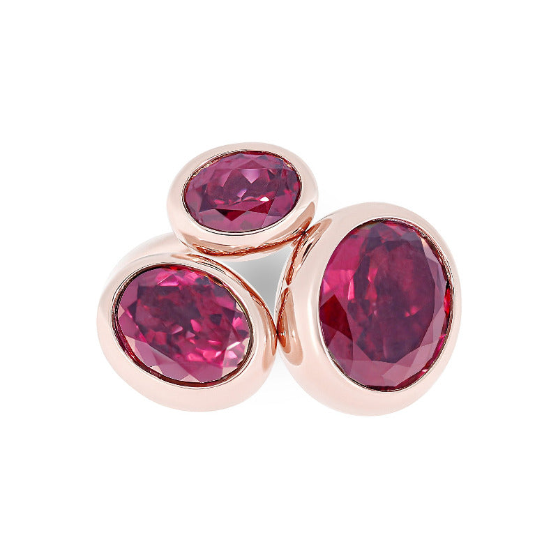 Krebber Colors Ring mit Rhodolith aus 18 Karat Gold bei Juwelier Krebber in Mönchengladbach-Rheydt 