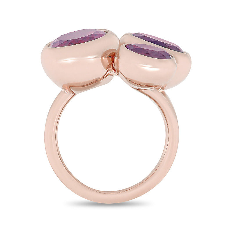 Krebber Colors Ring mit Rhodolith aus 18 Karat Gold bei Juwelier Krebber in Mönchengladbach-Rheydt 