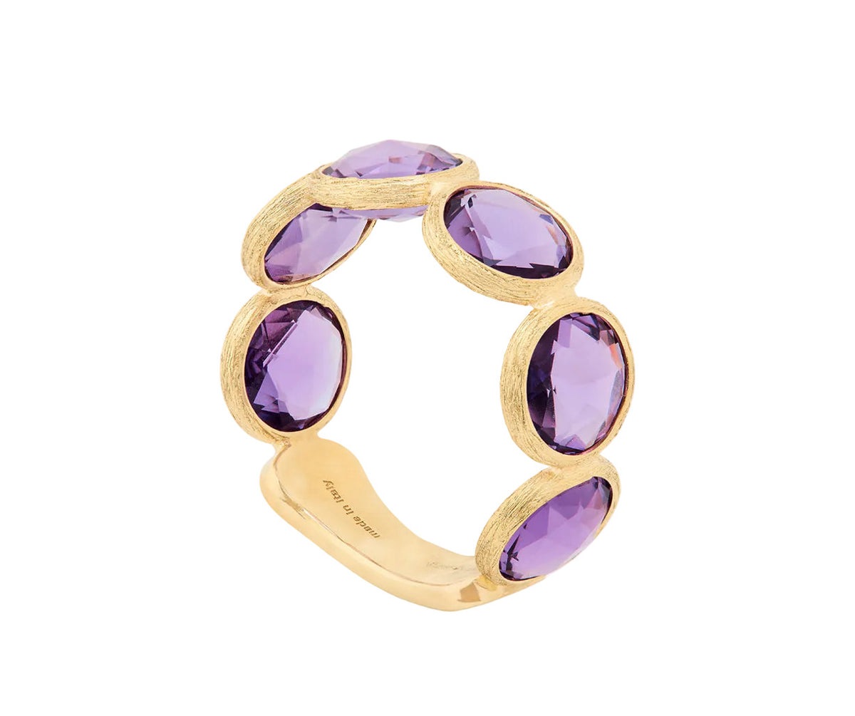 Marco Bicego Jaipur Color Bandring aus 18 Karat Gelbgold mit Amethysten bei Juwelier Krebber in Mönchengladbach-Rheydt.
