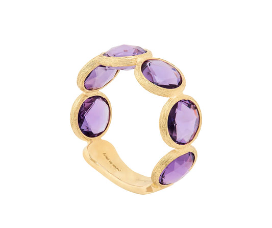 Marco Bicego Jaipur Color Bandring aus 18 Karat Gelbgold mit Amethysten bei Juwelier Krebber in Mönchengladbach-Rheydt.