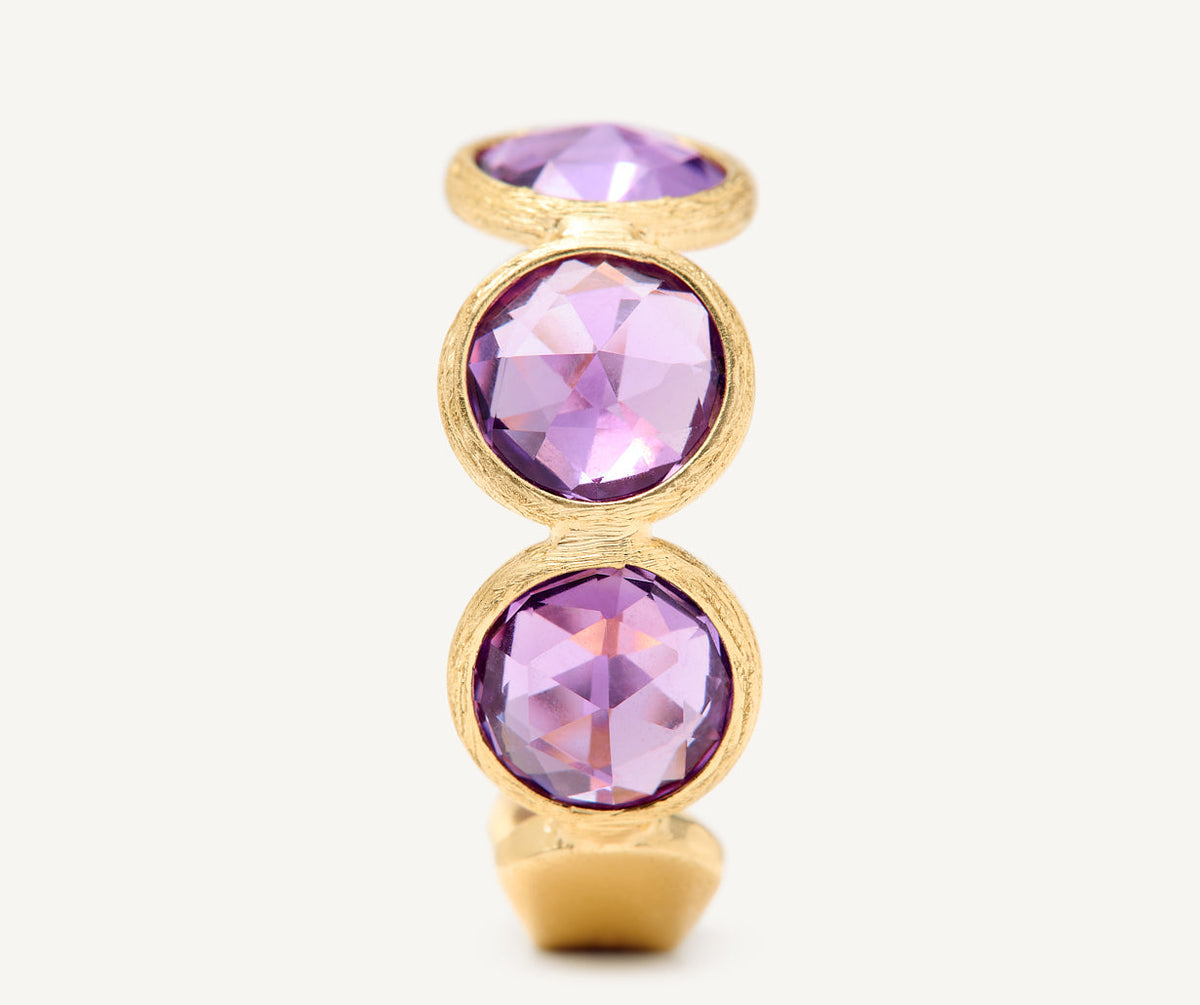 Marco Bicego Jaipur Color Bandring aus 18 Karat Gelbgold mit Amethysten bei Juwelier Krebber in Mönchengladbach-Rheydt.