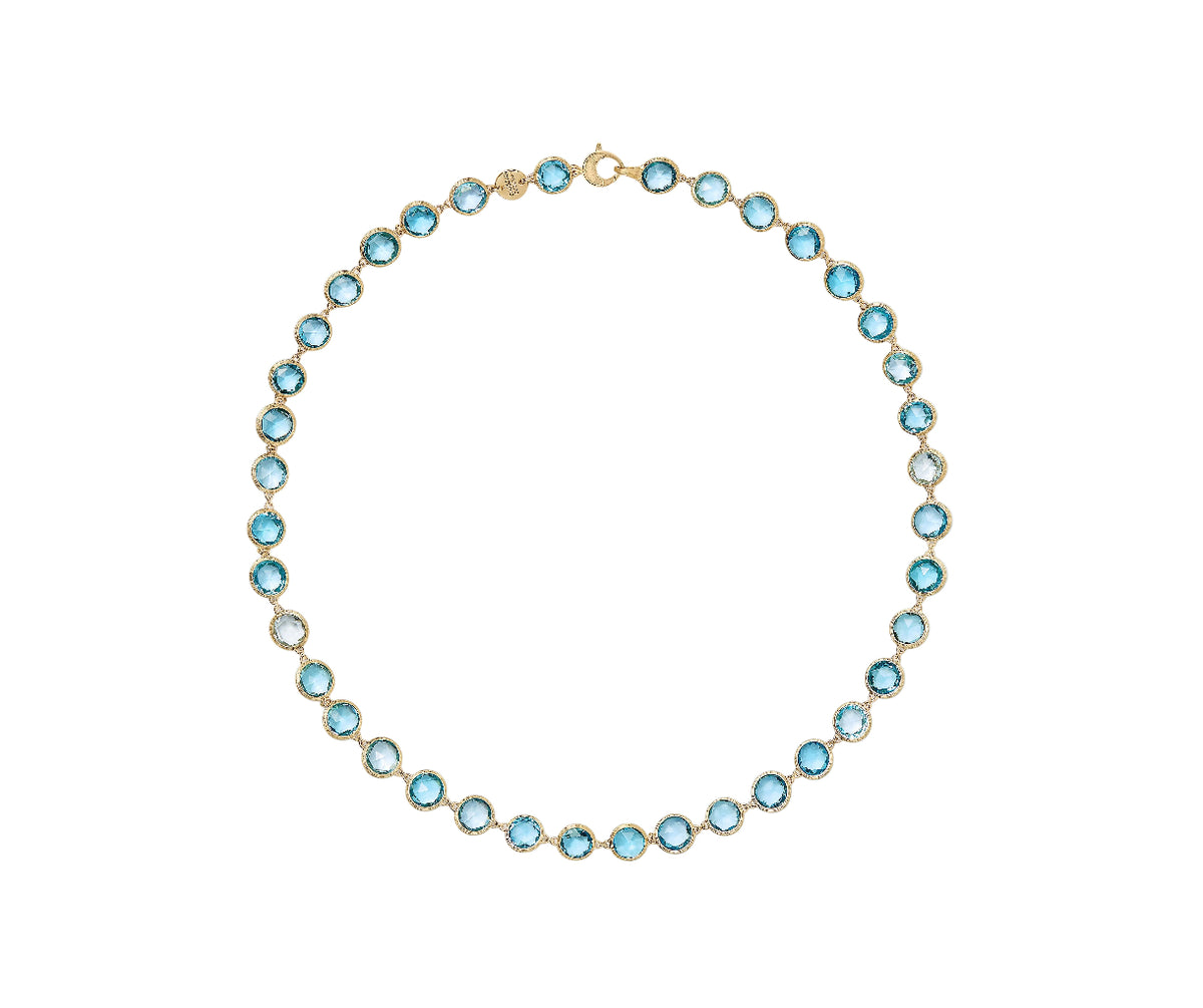 Marco Bicego Jaipur Color Geschmeidige Halskette aus 18 Karat Gelbgold mit Topasen bei Juwelier Krebber in Mönchengladbach-Rheydt.