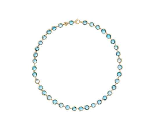 Marco Bicego Jaipur Color Geschmeidige Halskette aus 18 Karat Gelbgold mit Topasen bei Juwelier Krebber in Mönchengladbach-Rheydt.