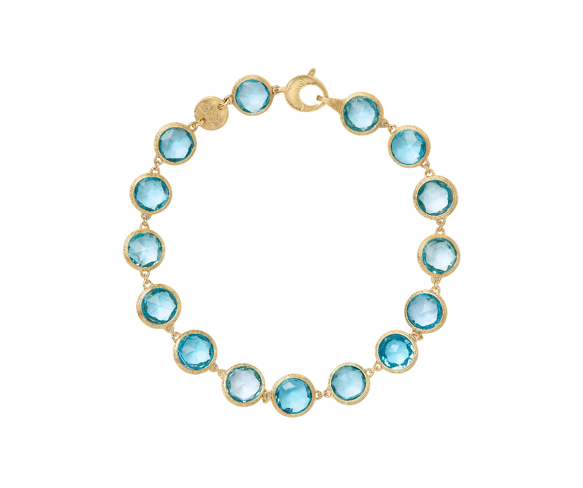 Marco Bicego Jaipur Color Geschmeidiges Armband aus 18 Karat Gelbgold mit Topasen bei Juwelier Krebber in Mönchengladbach-Rheydt.