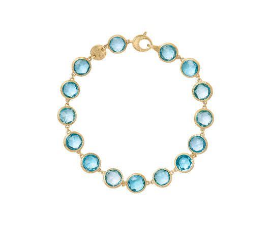 Marco Bicego Jaipur Color Geschmeidiges Armband aus 18 Karat Gelbgold mit Topasen bei Juwelier Krebber in Mönchengladbach-Rheydt.