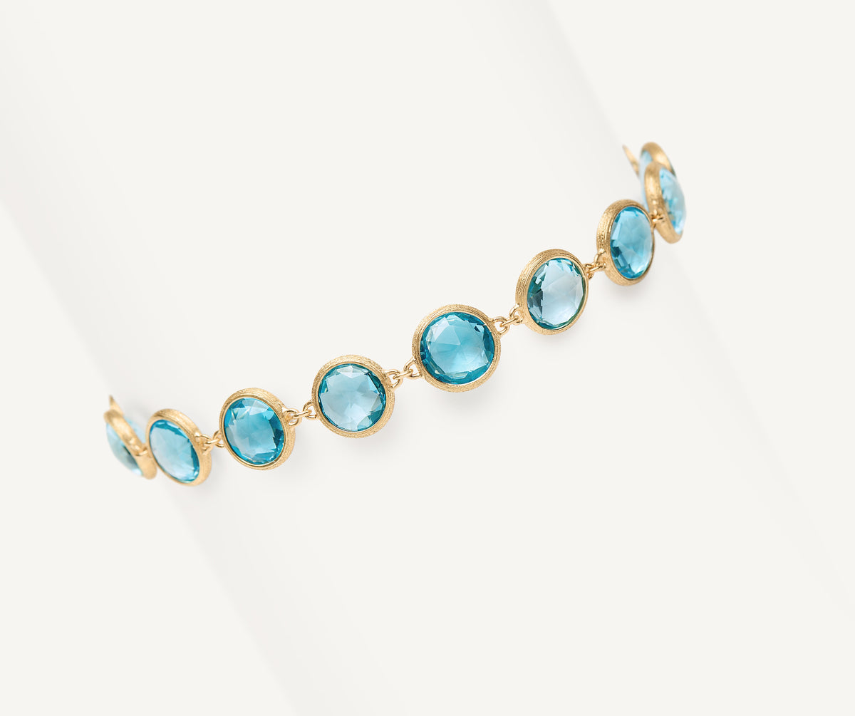 Marco Bicego Jaipur Color Geschmeidiges Armband aus 18 Karat Gelbgold mit Topasen bei Juwelier Krebber in Mönchengladbach-Rheydt.
