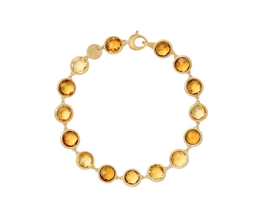 Marco Bicego Jaipur Color Geschmeidiges Armband aus 18 Karat Gelbgold mit gelben Quarzen bei Juwelier Krebber in Mönchengladbach-Rheydt.
