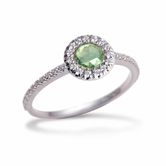 Ring mit farbigem Saphir 0,46 ct aus 18 Karat Gold aus der Kollektion Krebber Colors bei Juwelier Krebber in Mönchengladbach-Rheydt