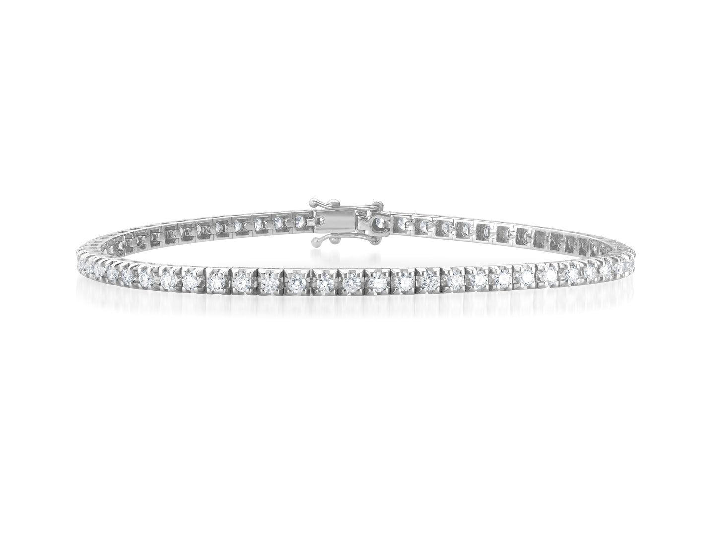 Klassisches Tennisarmband mit Diamanten in Rheydt entdecken: Krebber Essentials Tennis-Armband aus Gold 