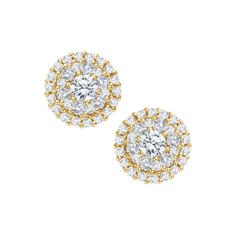 "Krebber Essentials" Kollektion Gelbgold Diamantbesetzten Ohrstecker bei Juwelier Krebber in Mönchengladbach-Rheydt