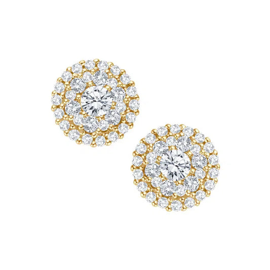 "Krebber Essentials" Kollektion Gelbgold Diamantbesetzten Ohrstecker bei Juwelier Krebber in Mönchengladbach-Rheydt