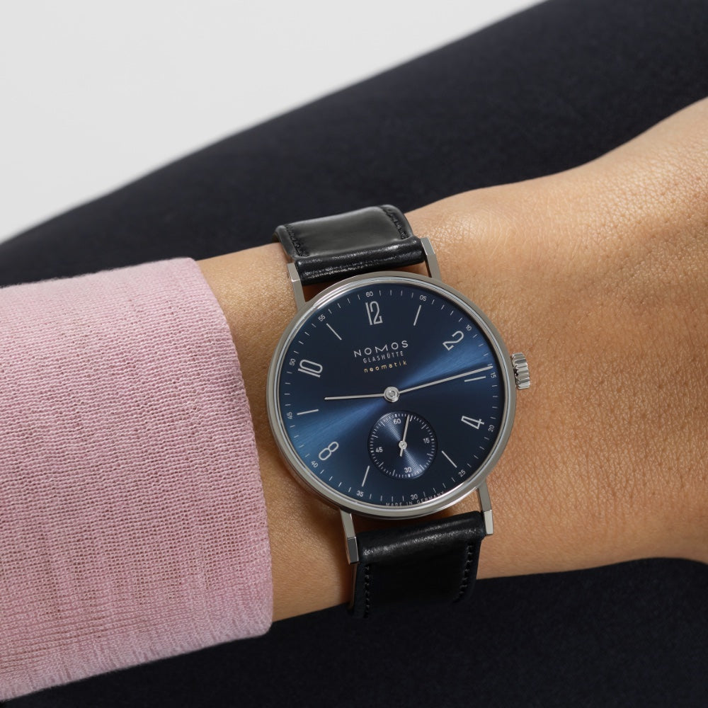NOMOS Glashütte - Tangente neomatik Blaugold-190-(2615)-juwelier-krebber-mönchengladbach-rheydt