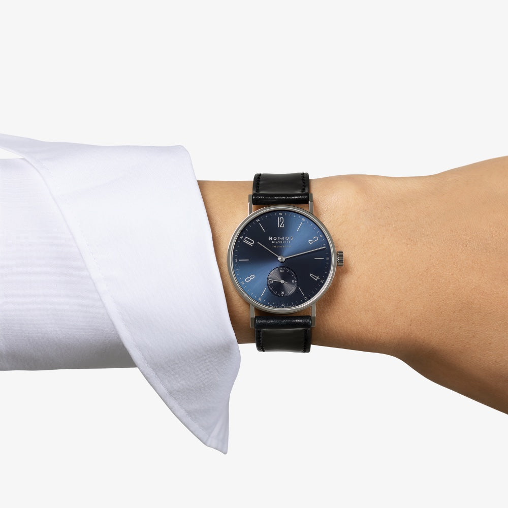 NOMOS Glashütte - Tangente neomatik Blaugold-190-(2615)-juwelier-krebber-mönchengladbach-rheydt