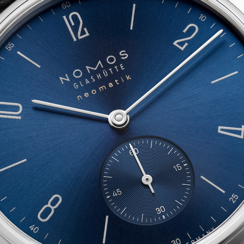 NOMOS Glashütte - Tangente neomatik Blaugold-190-(2615)-juwelier-krebber-mönchengladbach-rheydt