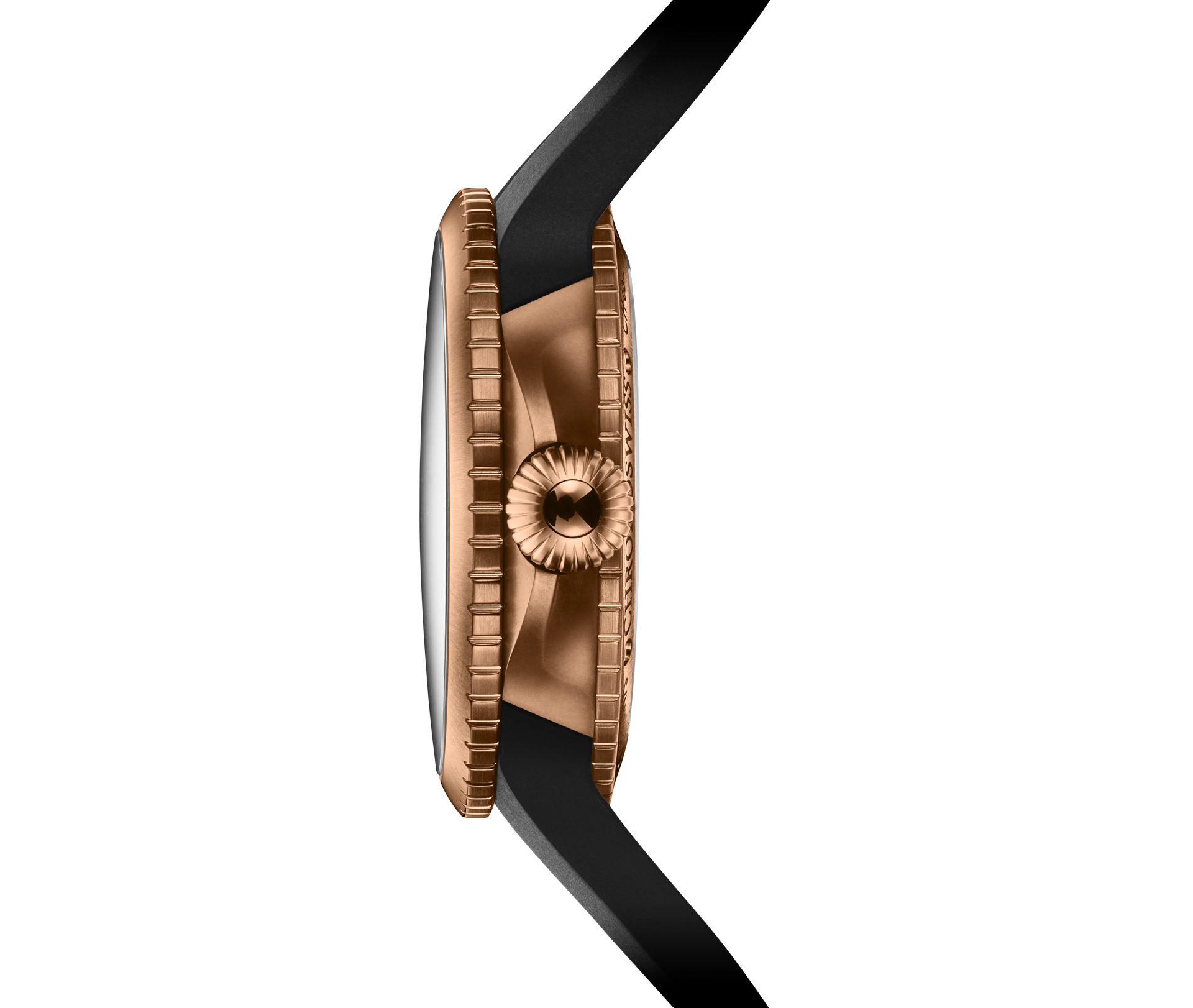 Chronoswiss Pulse GMT Frosted Guilloché Gold aus 18 Karat Gold – Seitenansicht bei Juwelier Krebber in Mönchengladbach-Rheydt