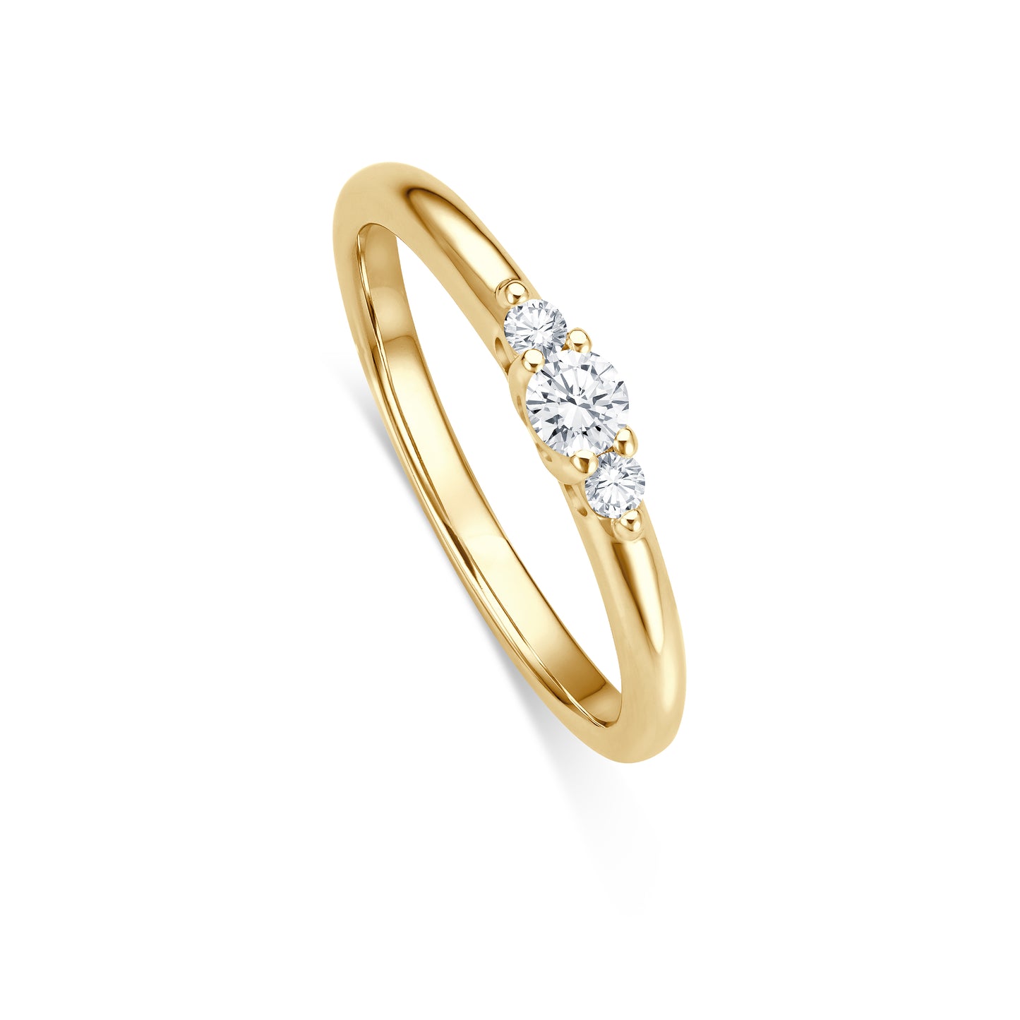 Trilogie Verlobungsring aus Gold mit Diamanten bei Juwelier Krebber in Mönchengladbach-Rheydt