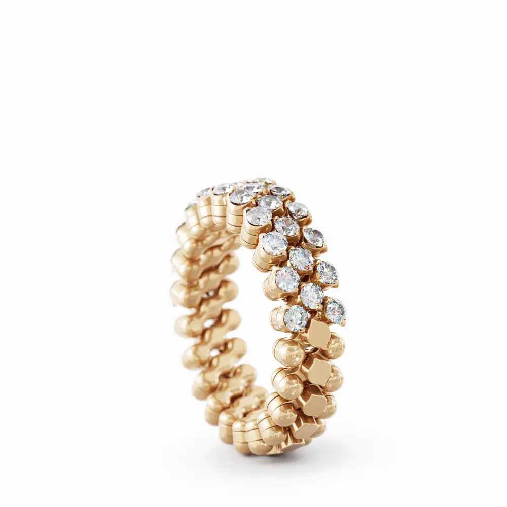 Serafino Consoli Multisize-Ring 3 Reihen Roségold Diamanten Schmuck Juwelier Krebber Mönchengladbach-Rheydt