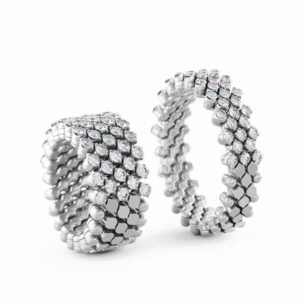 Serafino Consoli Multisize-Ring 5 Reihen Weißgold Diamanten Schmuck Juwelier Krebber Mönchengladbach-Rheydt