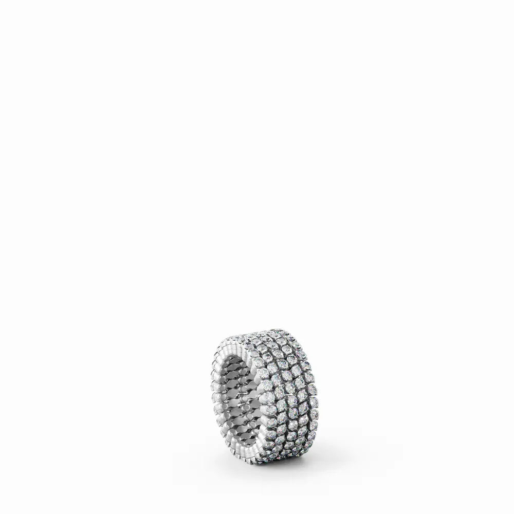 Serafino Ring-Armband 5 Reihen Weißgold Diamanten Schmuck Juwelier Krebber Mönchengladbach-Rheydt