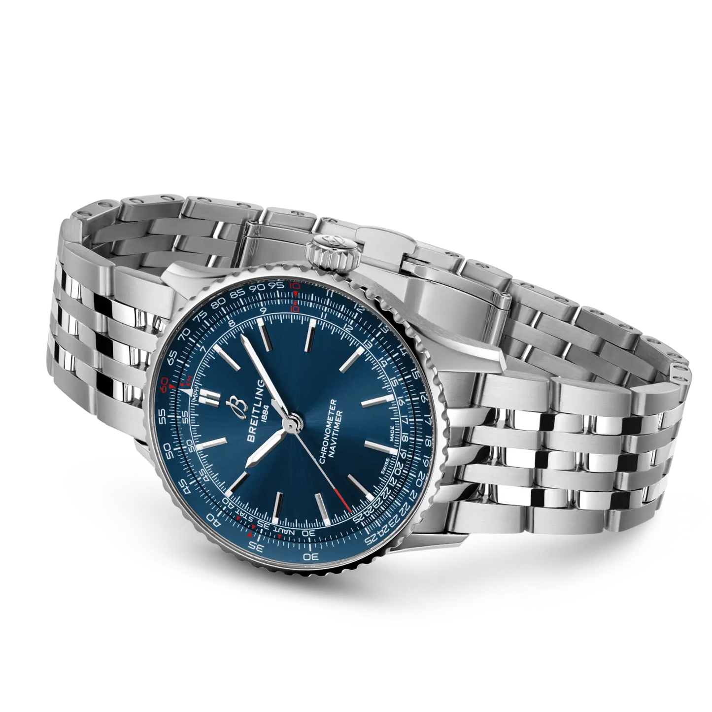 Breitling Navitimer Automatic 41 mm A17329161C1A1 – Ansicht von Gehäuse und Armband bei Juwelier Krebber in Mönchengladbach-Rheydt