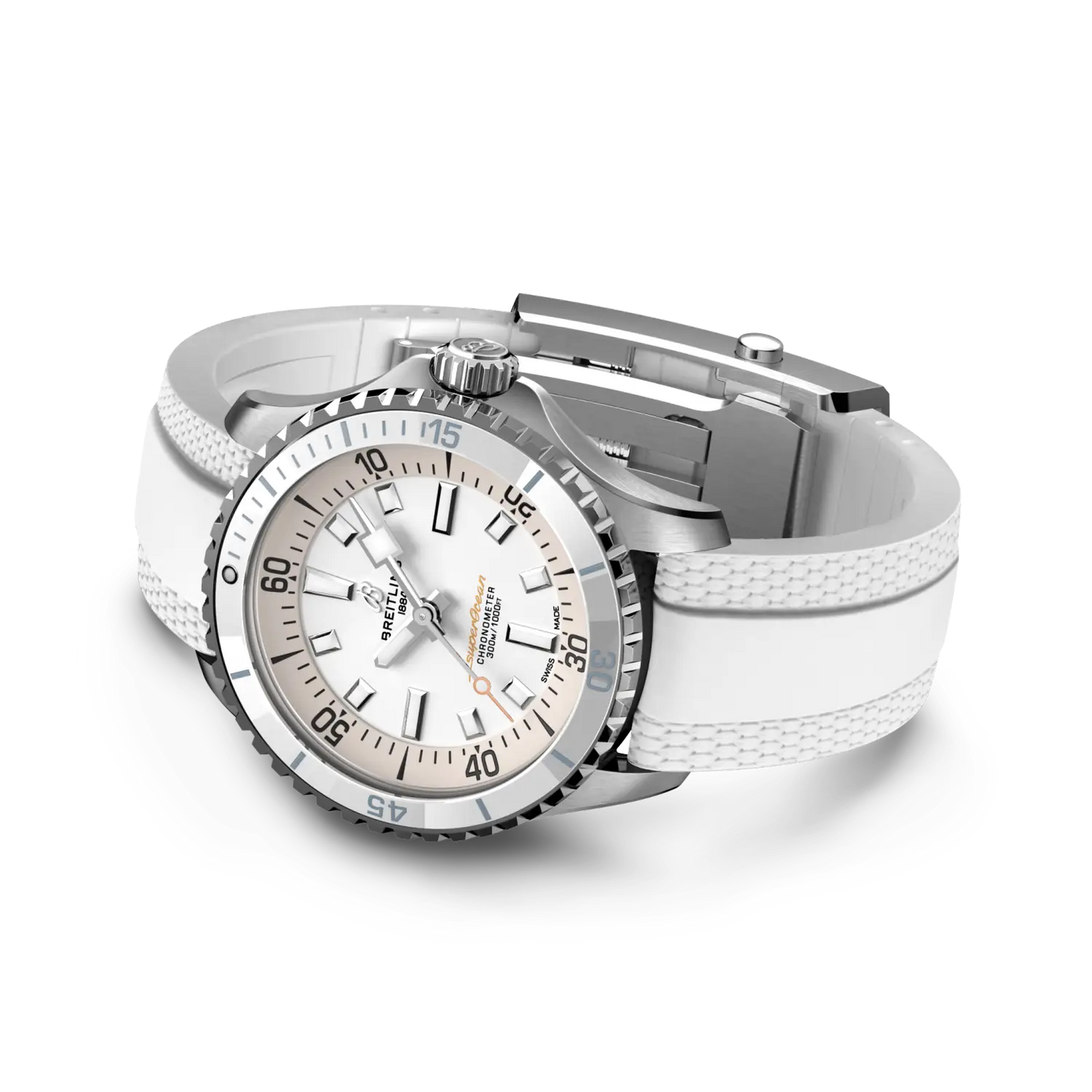 Breitling Superocean Automatic 36 mm A17377211A1S1 – Ansicht von Gehäuse und Armband bei Juwelier Krebber in Mönchengladbach-Rheydt