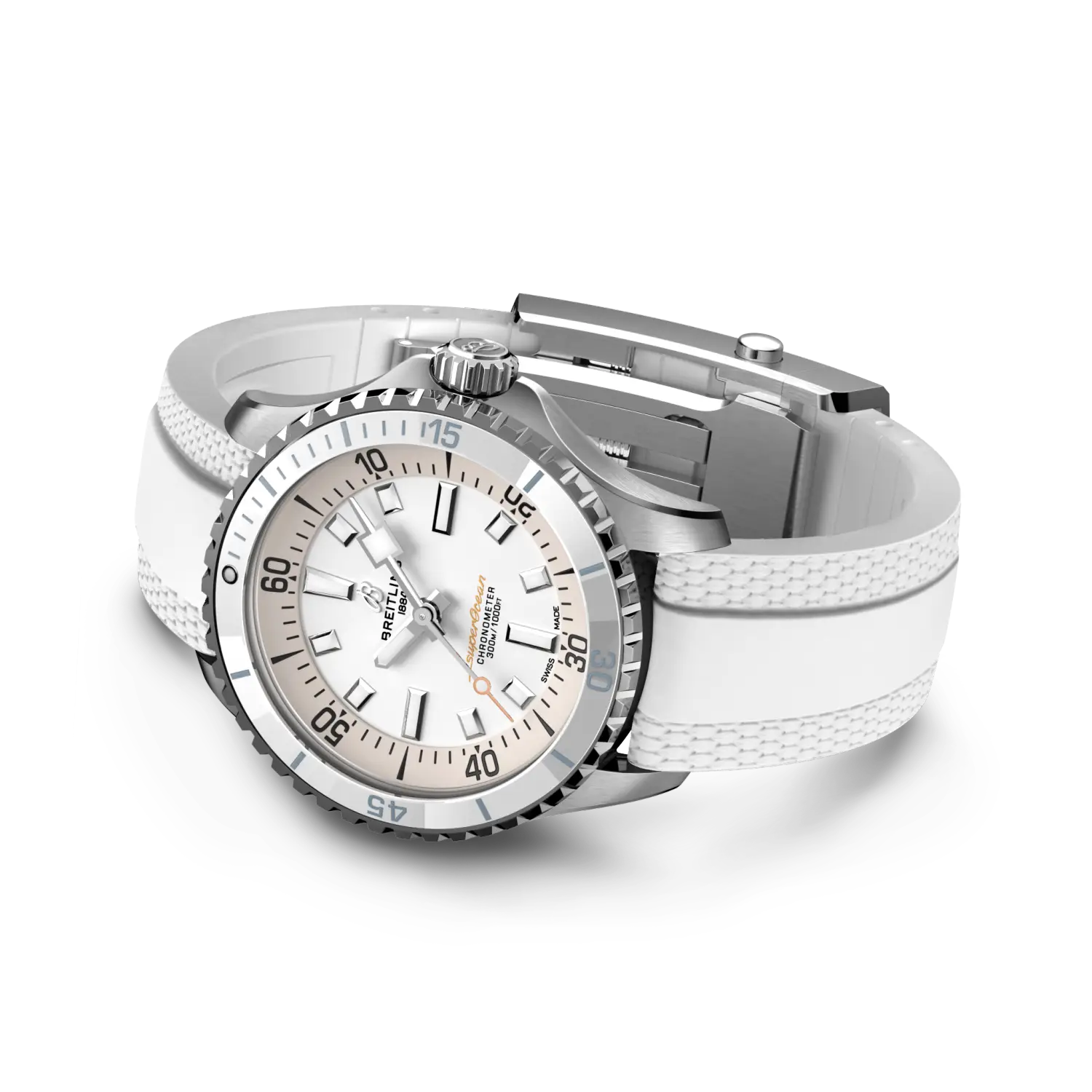 Breitling Superocean Automatic 36 mm A17377211A1S1 – Ansicht von Gehäuse und Armband bei Juwelier Krebber in Mönchengladbach-Rheydt