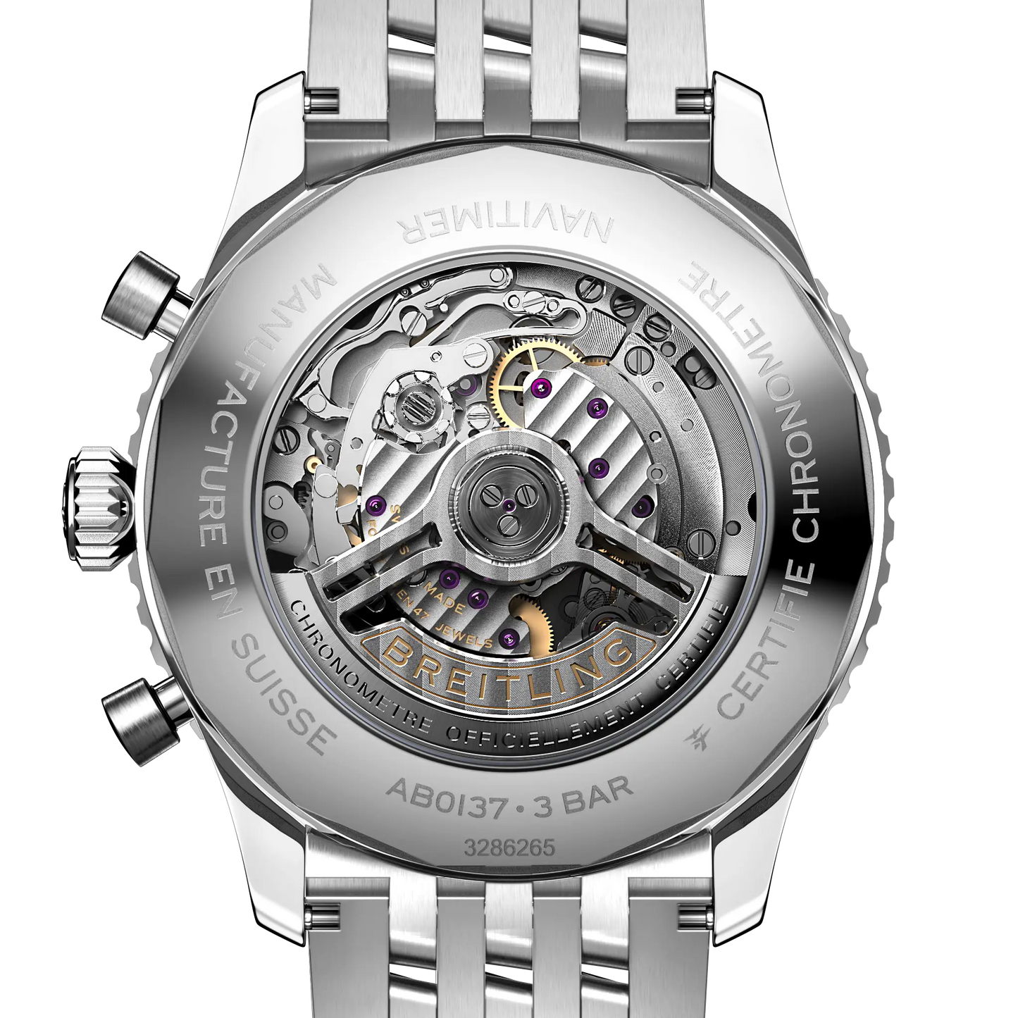 Breitling Navitimer B01 Chronograph 46 mm AB0137211C1A1 – Rückansicht bei Juwelier Krebber in Mönchengladbach-Rheydt