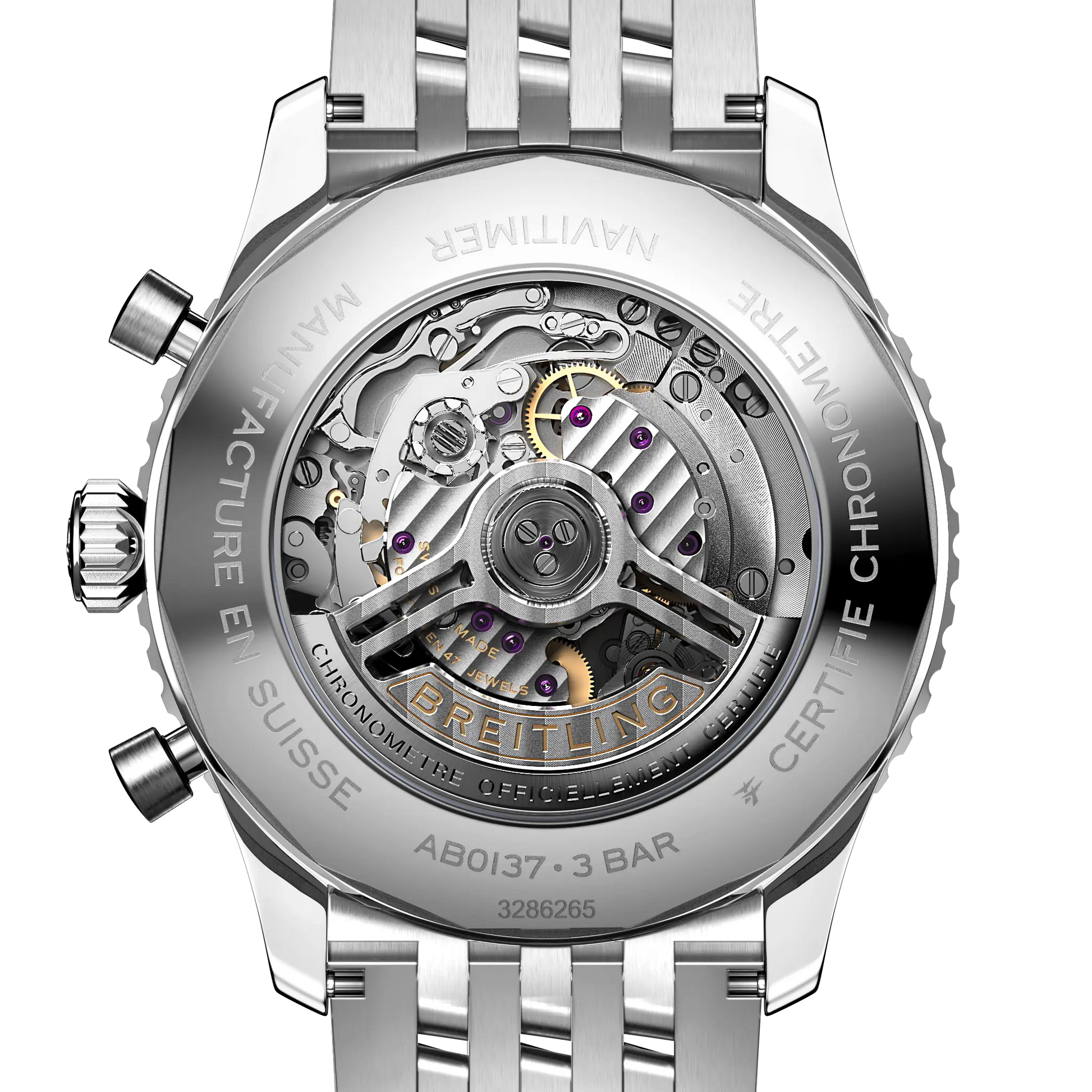 Breitling Navitimer B01 Chronograph 46 mm AB0137211C1A1 – Rückansicht bei Juwelier Krebber in Mönchengladbach-Rheydt