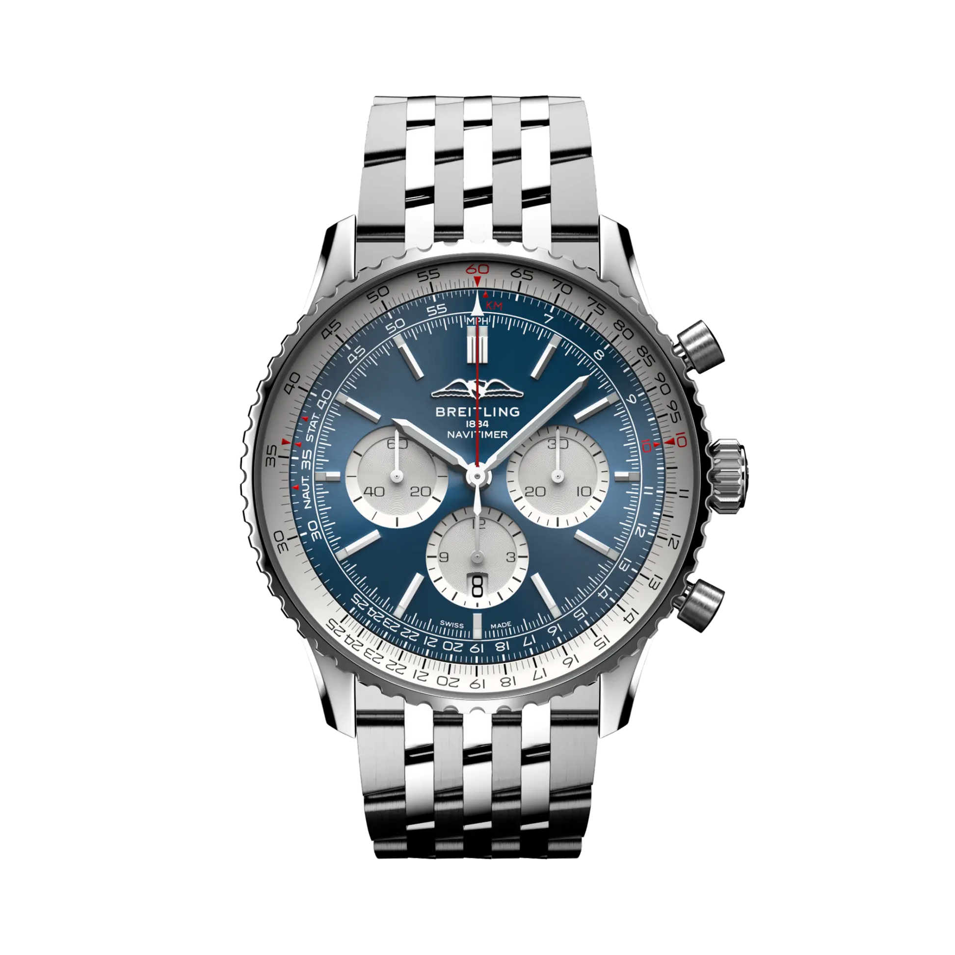 Breitling Navitimer B01 Chronograph 46 mm AB0137211C1A1 – Vorderansicht bei Juwelier Krebber in Mönchengladbach-Rheydt