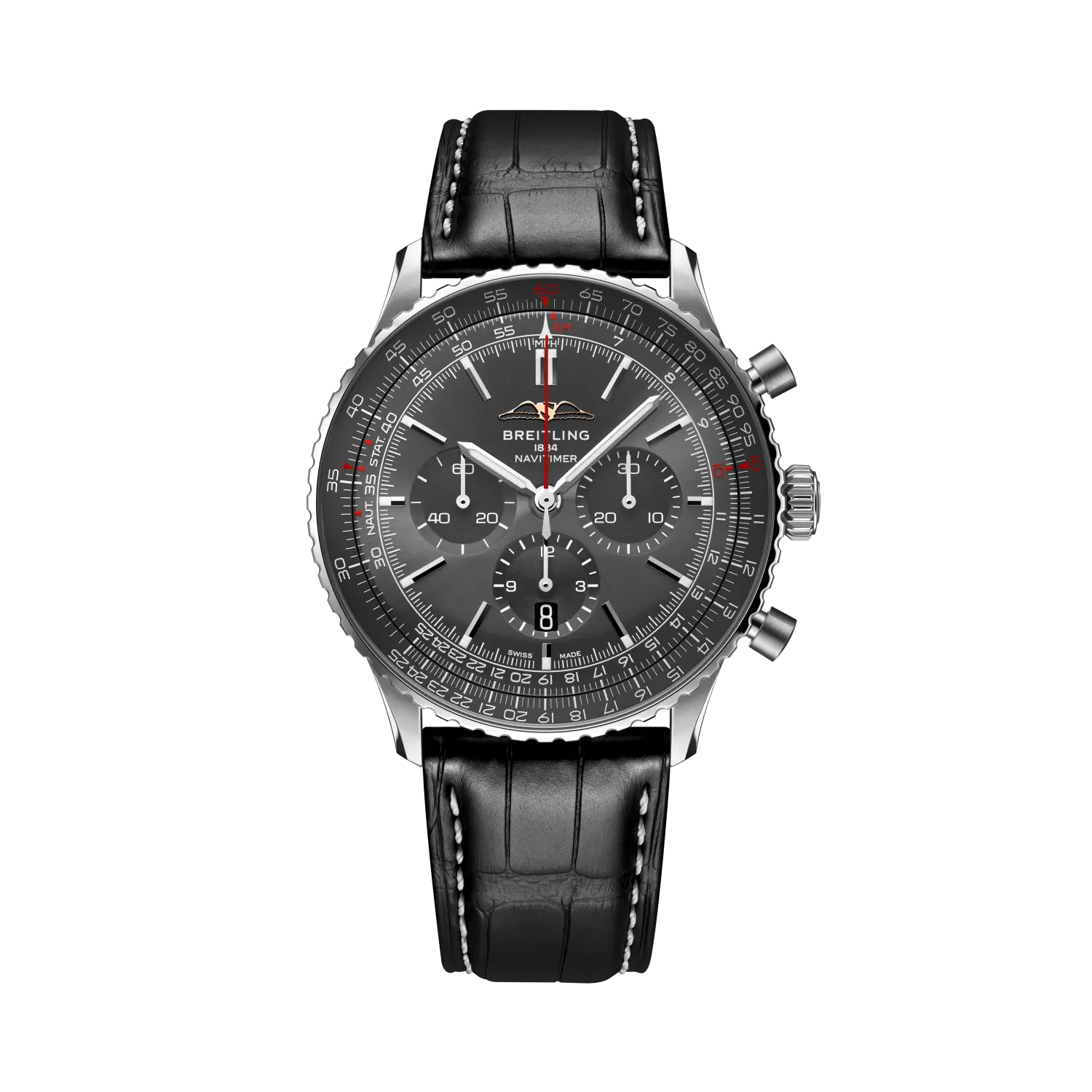 Breitling Navitimer B01 Chronograph 46 mm AB01376A1B1P1 – Vorderansicht bei Juwelier Krebber in Mönchengladbach-Rheydt