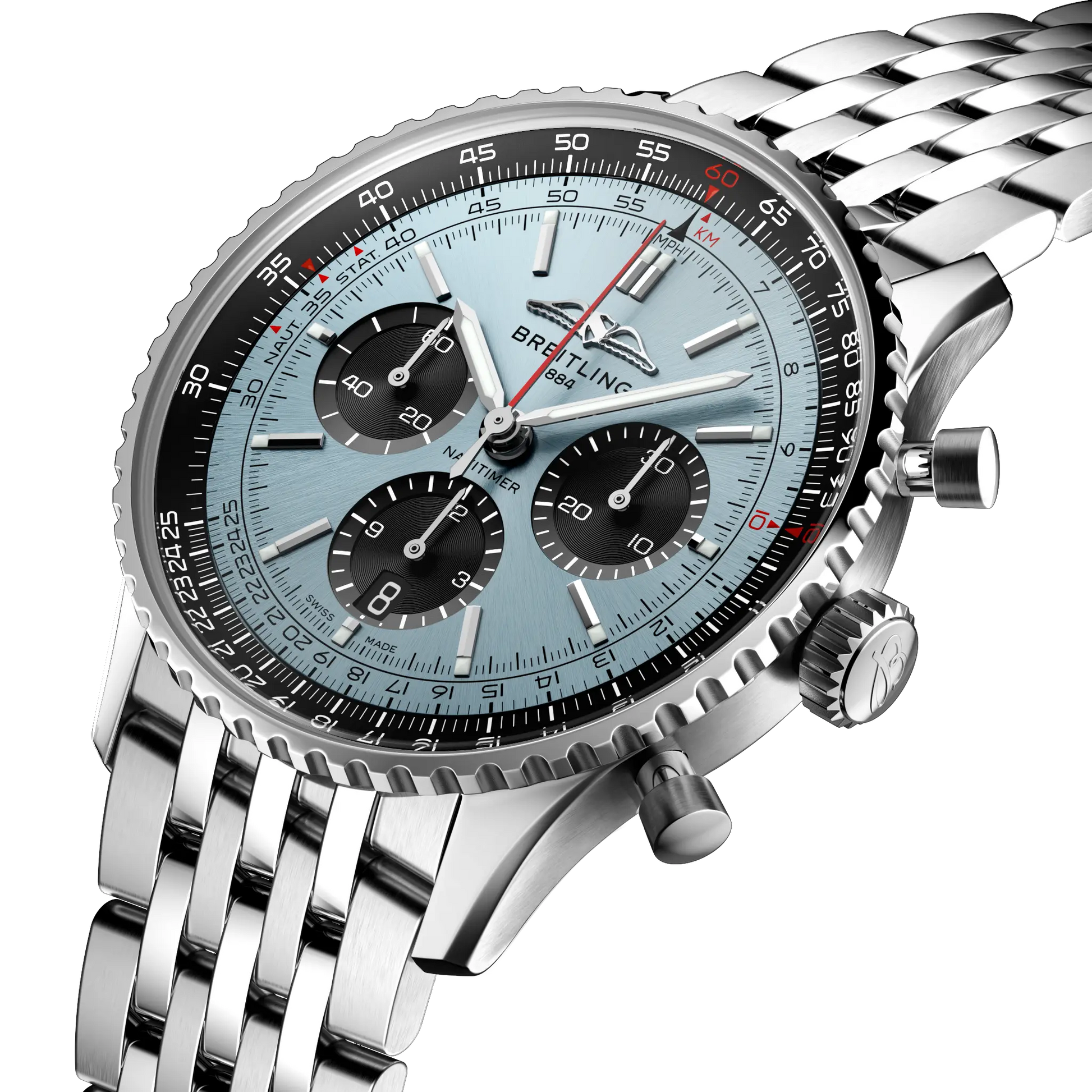 Breitling Navitimer B01 Chronograph 43 mm AB0138241C1A1 – Perspektivansicht bei Juwelier Krebber in Mönchengladbach-Rheydt