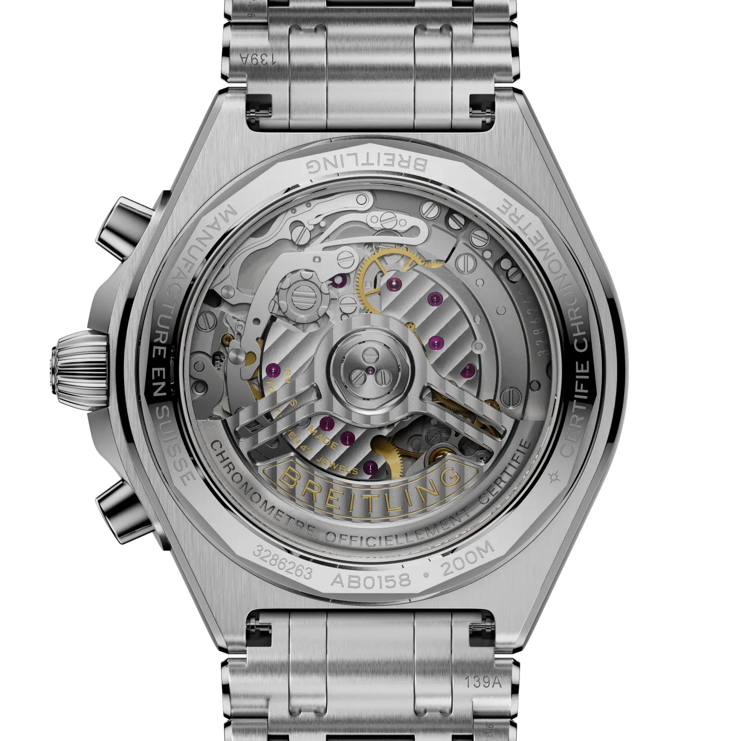 Chronomat B01 Chronograph 42 mm AB0158101A1A1 – Rückansicht bei Juwelier Krebber in Mönchengladbach-Rheydt
