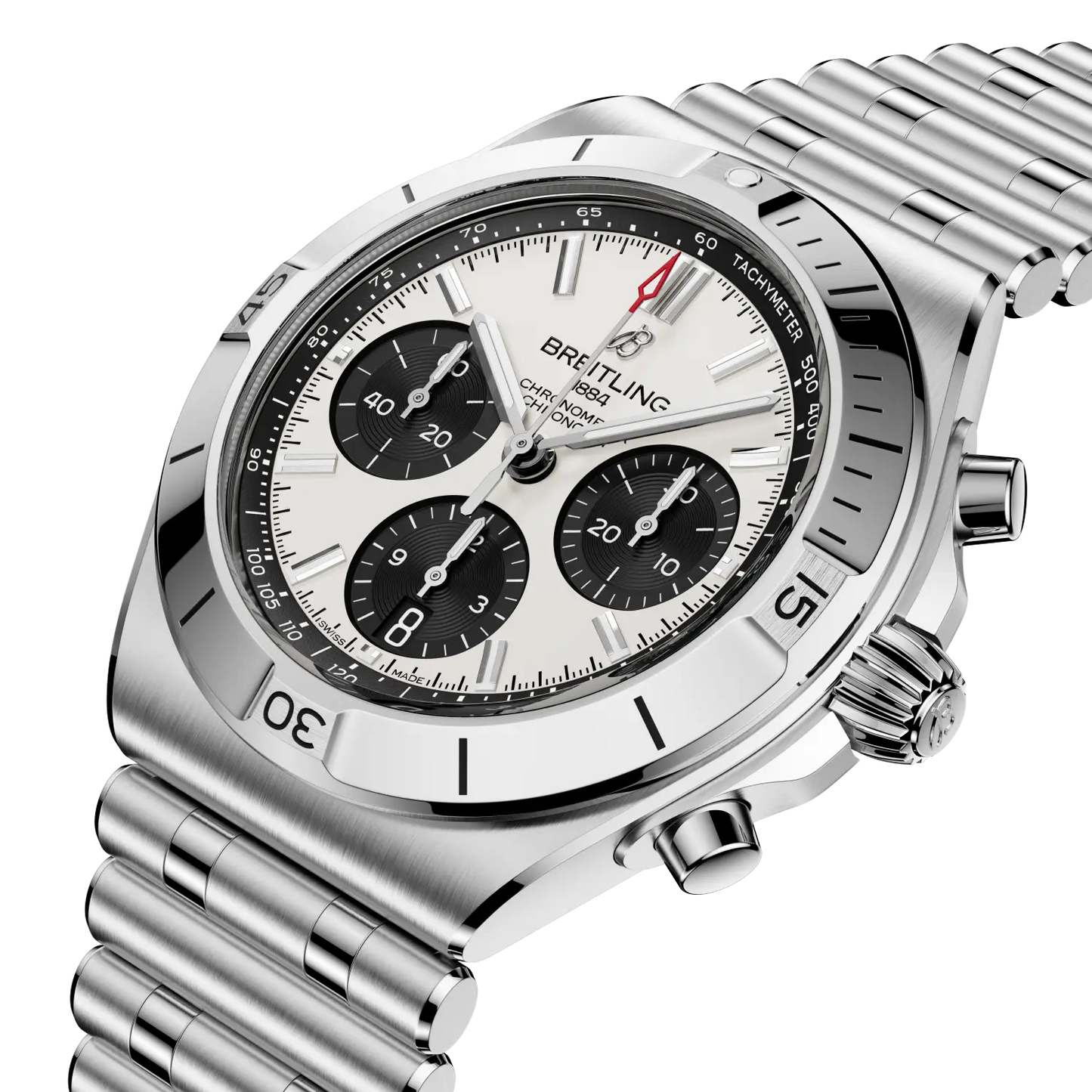Chronomat B01 Chronograph 42 mm AB0158101A1A1 – Perspektivansicht bei Juwelier Krebber in Mönchengladbach-Rheydt