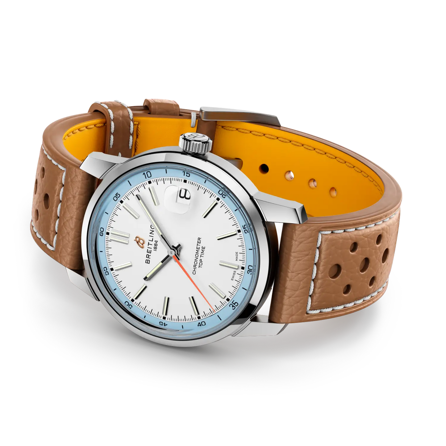 Breitling Top Time B31 38 mm AB3113281A1X1 – Ansicht von Gehäuse und Armband bei Juwelier Krebber in Mönchengladbach-Rheydt