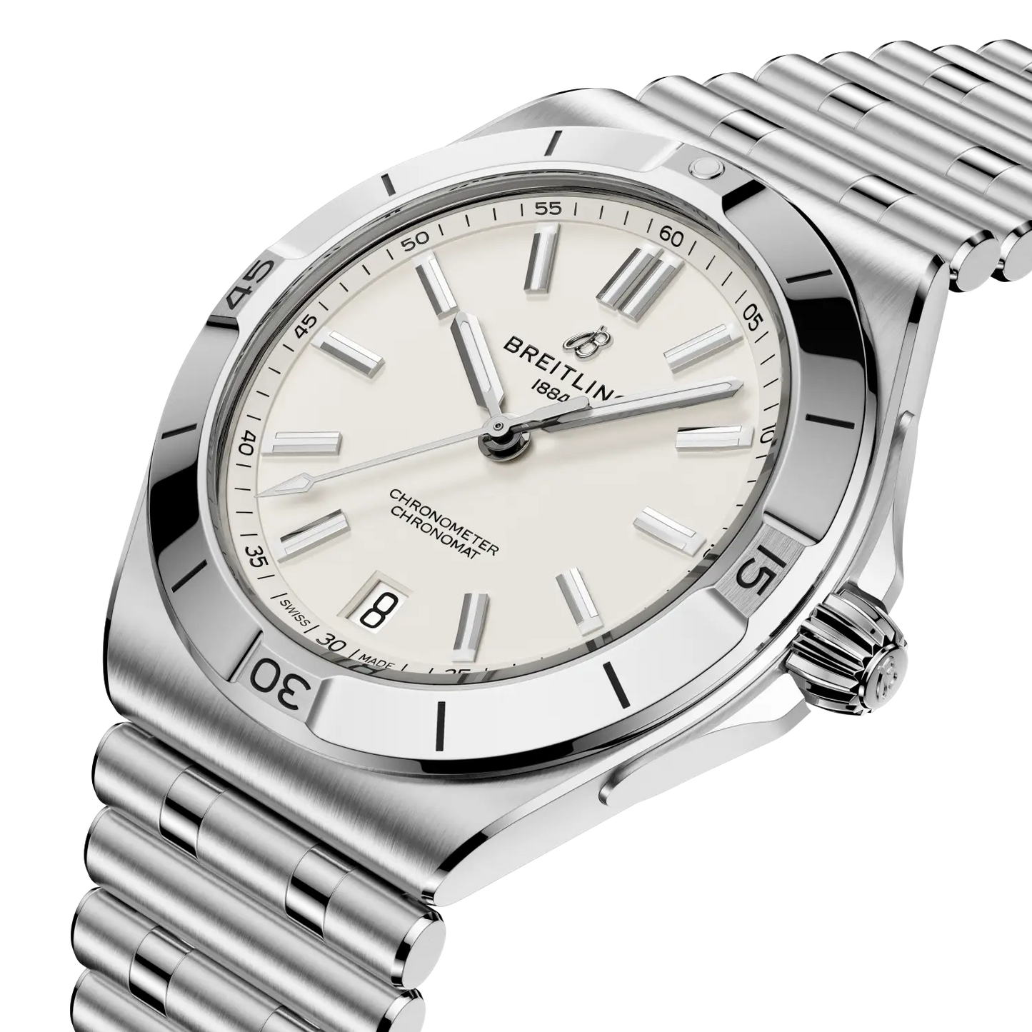 Breitling Chronomat B31 Automatic 40 mm AB3114101A1A1 – Perspektivansicht bei Juwelier Krebber in Mönchengladbach-Rheydt
